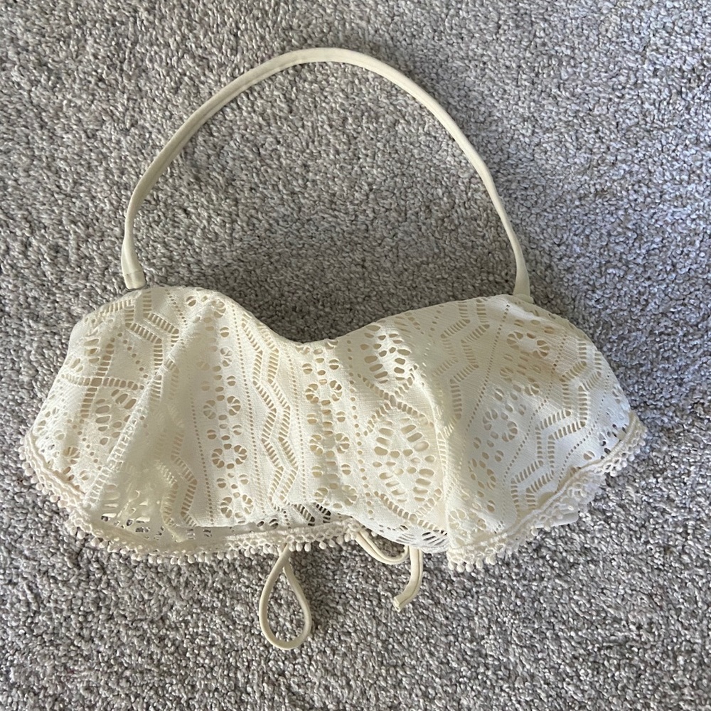 cream lace bikini top!